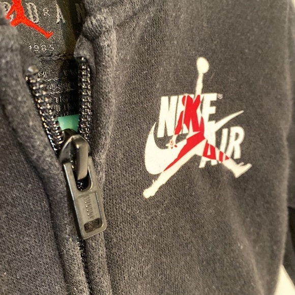 Nike Air Jordan Black Baby Zip Up Hoodie 12 Months - Picture 5 of 11